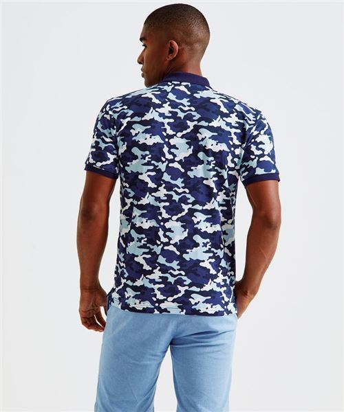 Men's camo piqué polo