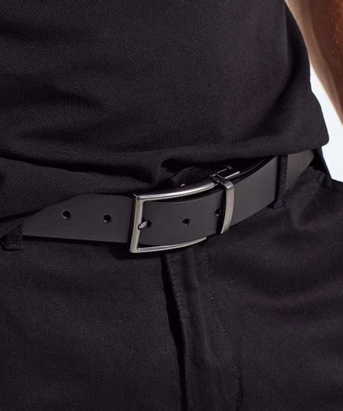 Men's two-way leather belt